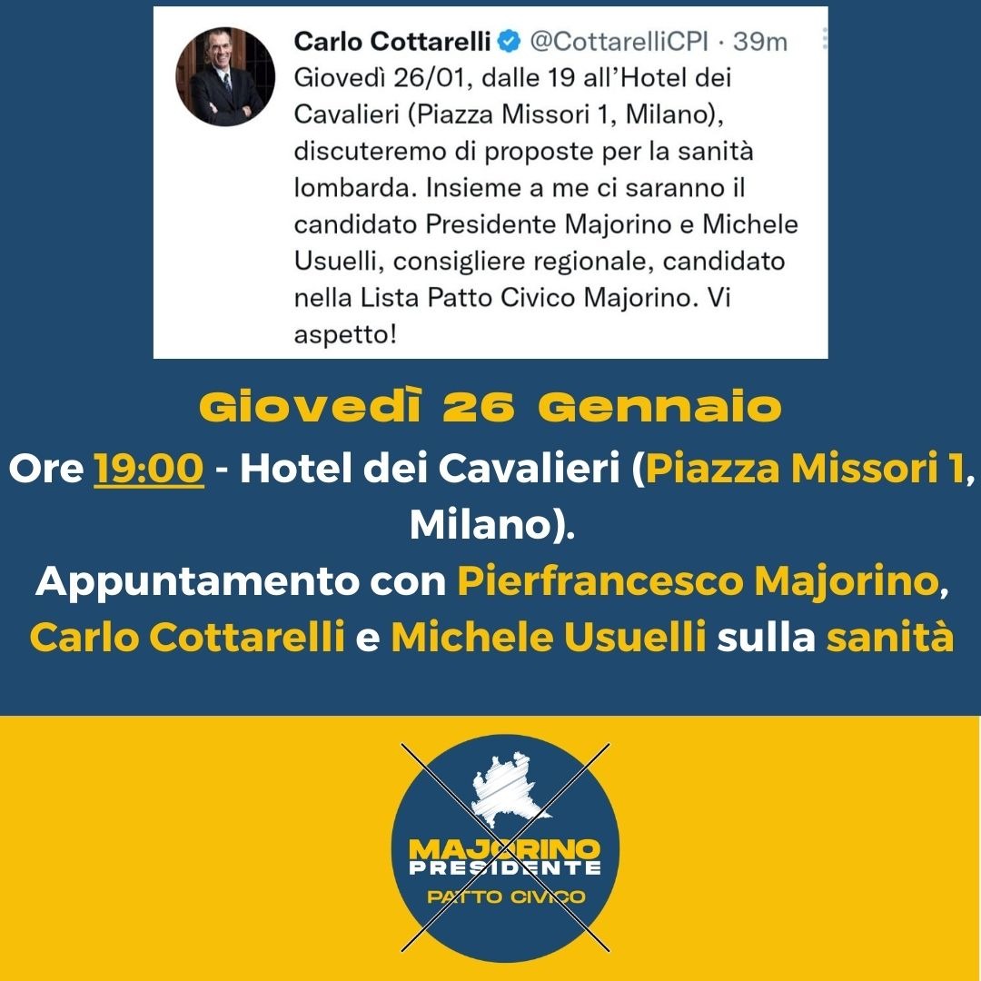 Sanit&agrave; Lombarda. Una proposta liberale con Majorino Presidente